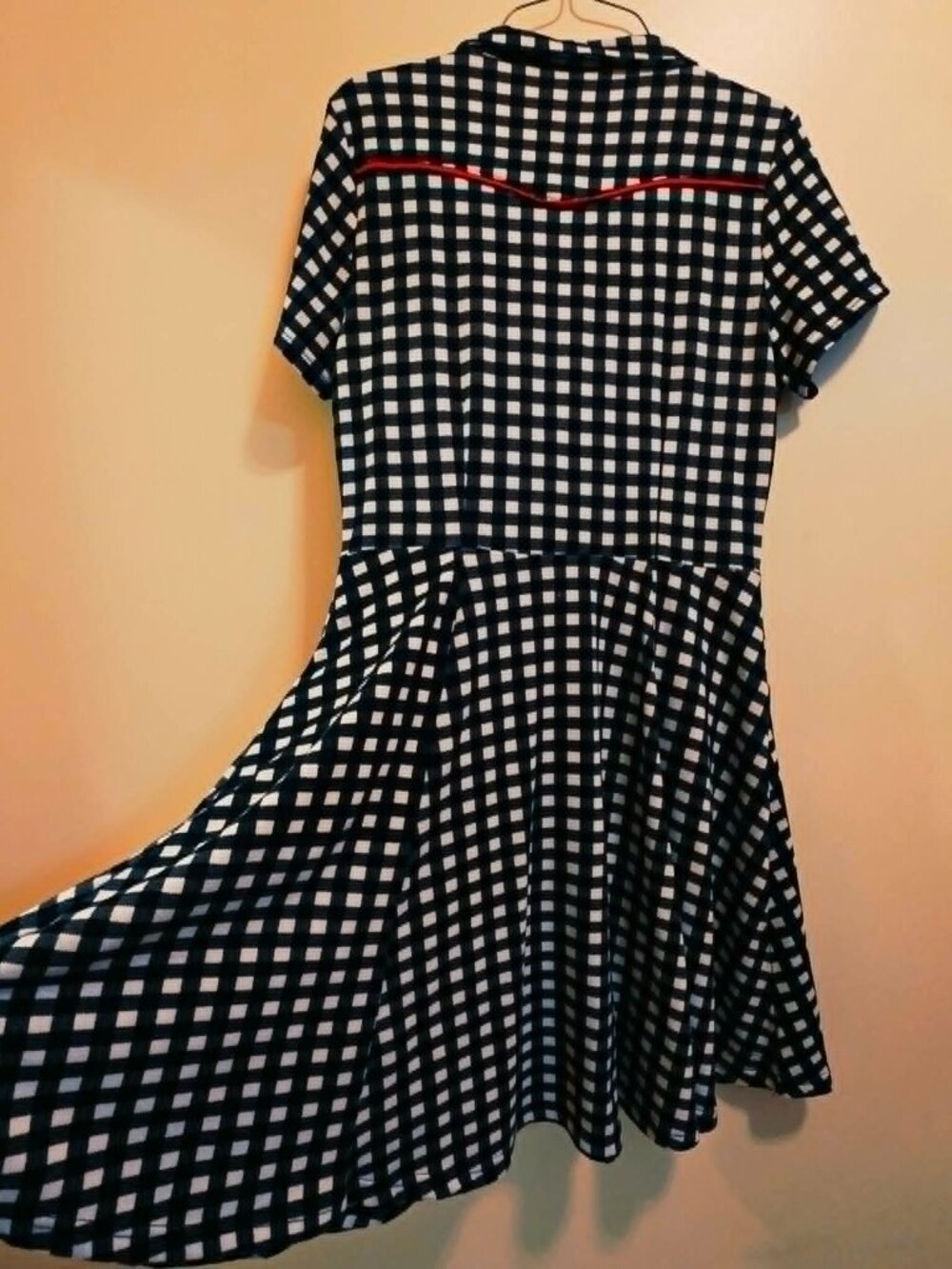 Sourpuss Sparrow Western, Gingham Print Dress with Pockets XL - Picture 5 of 5